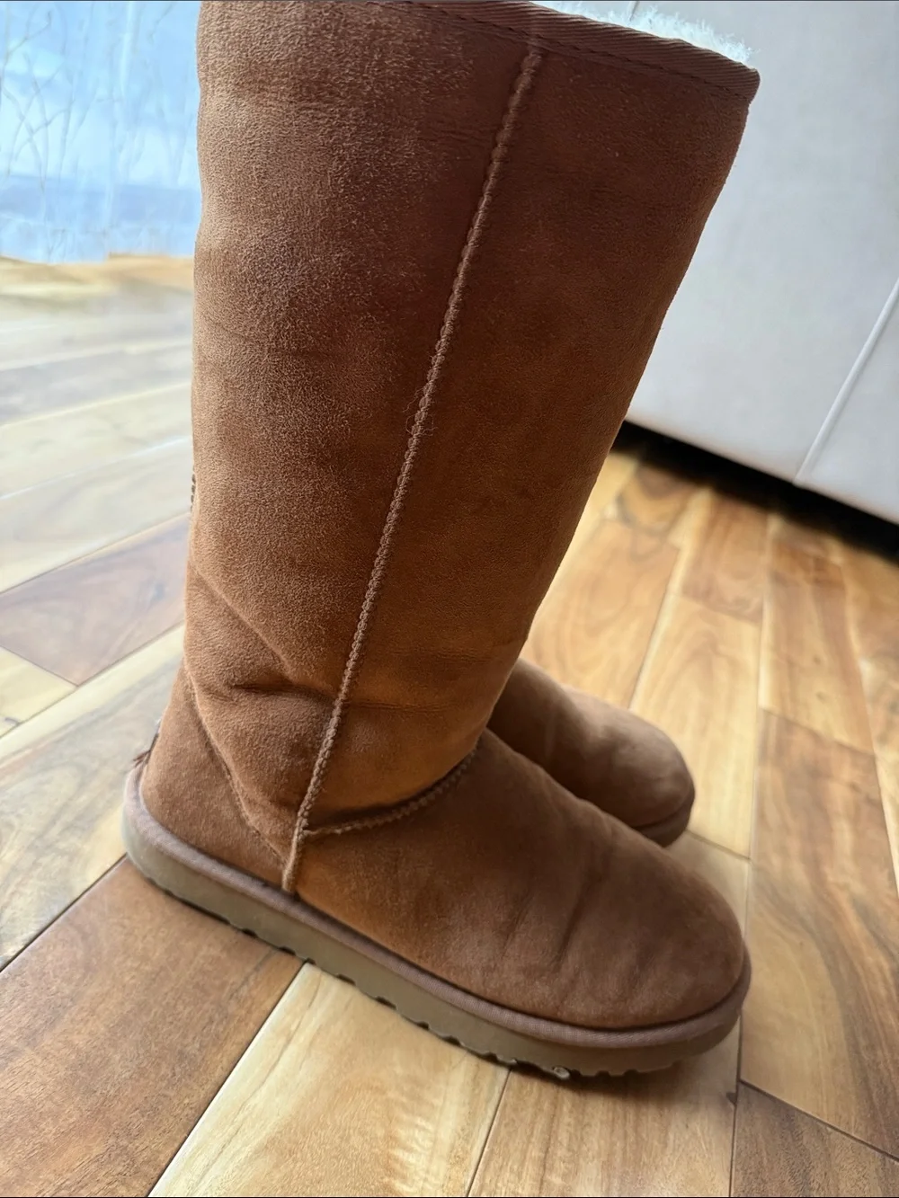 UGG Tall Suede Winter Boots in Chestnut Brown